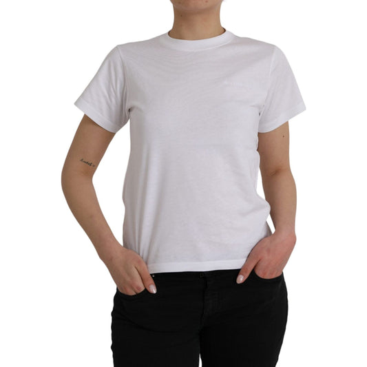 Balenciaga White Cotton Crew Neck Short Sleeves T-shirt Balenciaga