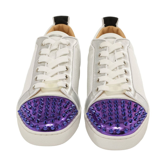 Christian Louboutin Louis Junior Spikes Flat Contrasting Leather Sneakers Christian Louboutin