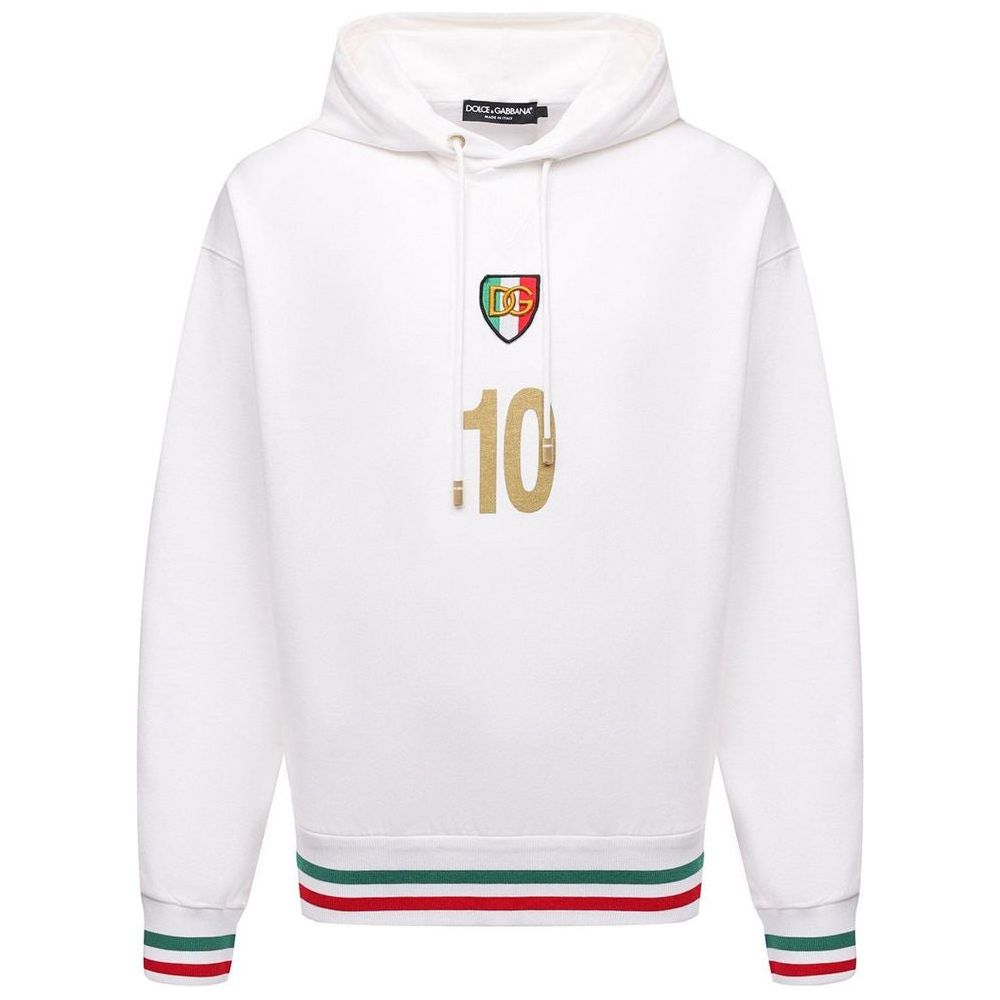 Dolce & Gabbana White Cotton Sweater Dolce & Gabbana