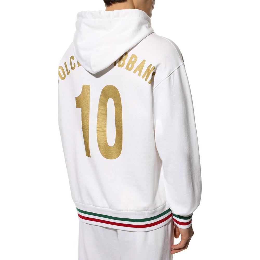 Dolce & Gabbana White Cotton Sweater Dolce & Gabbana