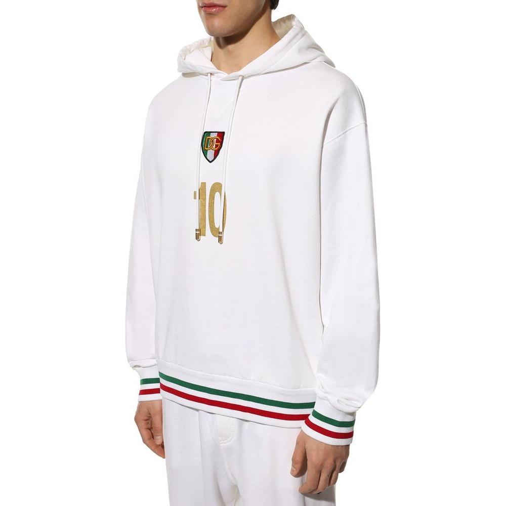 Dolce & Gabbana White Cotton Sweater Dolce & Gabbana