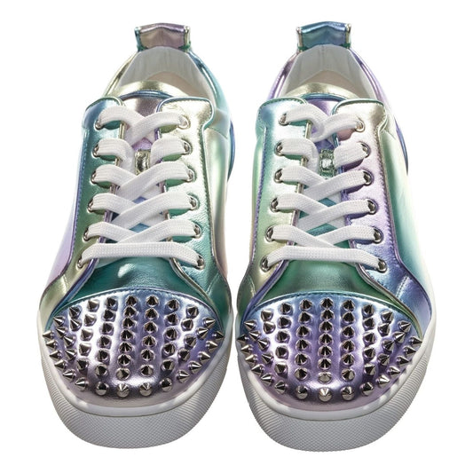 Christian Louboutin Fun Louis Junior Spikes Flat Ombre Laminated Leather Sneakers Christian Louboutin