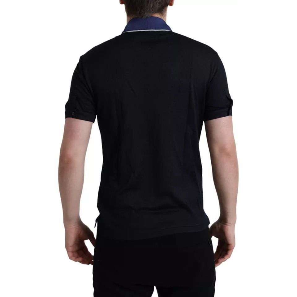 Dolce & Gabbana Navy Blue Collared Short Sleeve Polo T-shirt Dolce & Gabbana