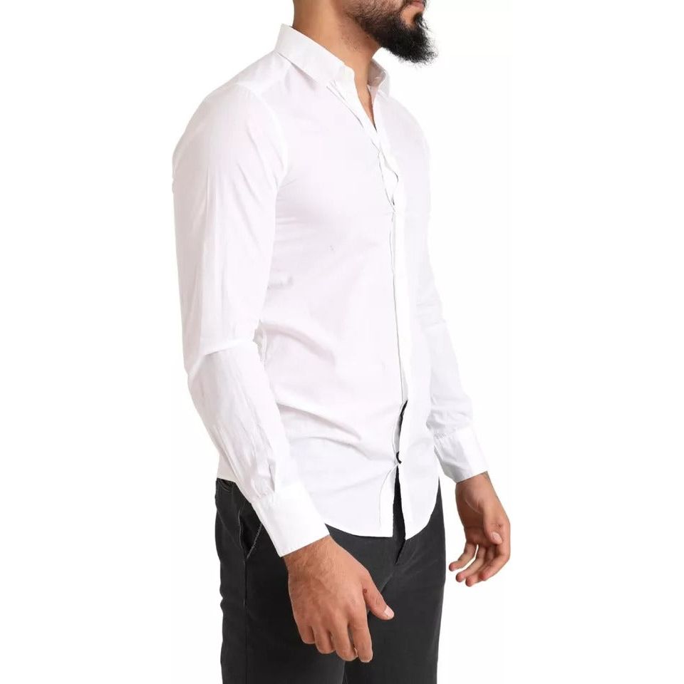 Dolce & Gabbana White Formal Cotton SlimFit Formal Dress Shirt Dolce & Gabbana