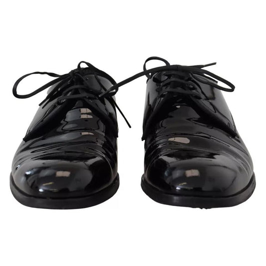 Dolce & Gabbana Black Patent Leather Derby Dress Shoes Dolce & Gabbana