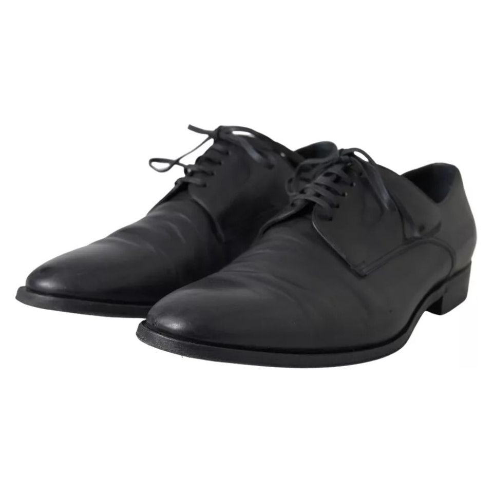 Dolce & Gabbana Black Leather Mens Formal Dress Shoes Dolce & Gabbana