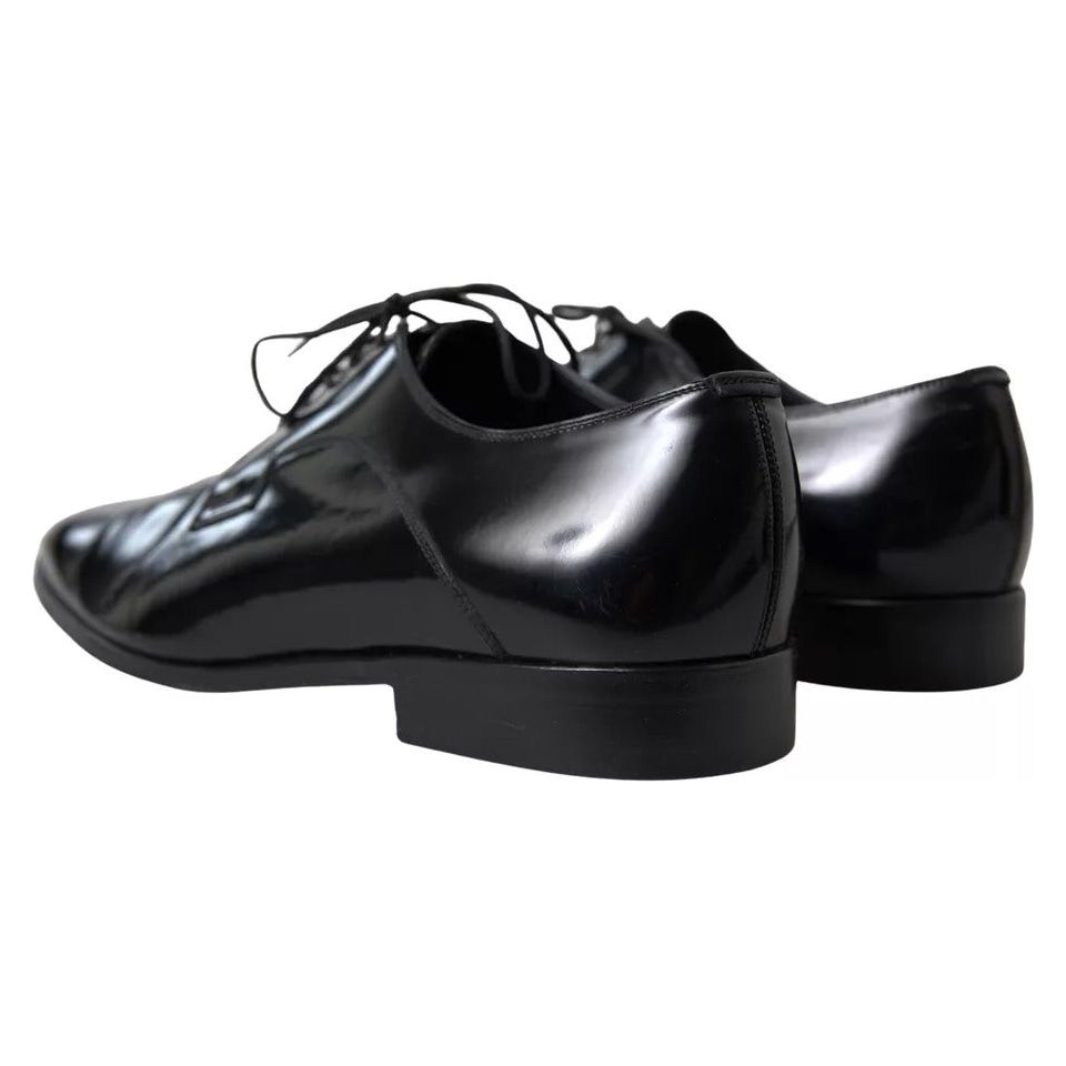 Dolce & Gabbana Black Polished Leather Formal Dress Shoes Dolce & Gabbana