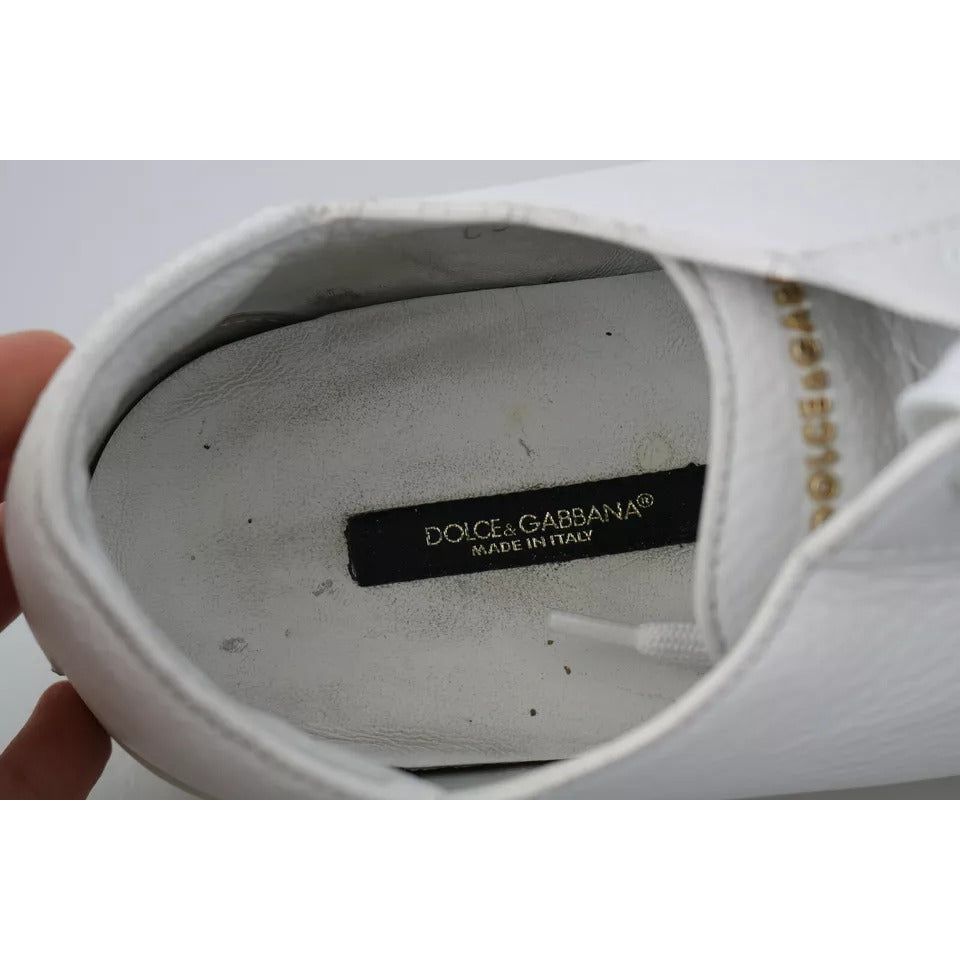 Dolce & Gabbana White Saint Tropez Lace Up Men Sneakers Men Shoes Dolce & Gabbana