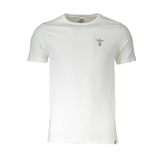 Aeronautica Militare White Cotton T-Shirt Aeronautica Militare