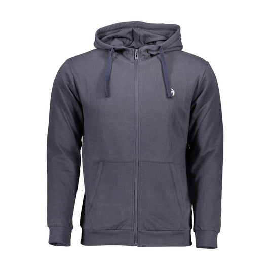 Sergio Tacchini Blue Hooded Zip-Up Cotton Sweater Sergio Tacchini