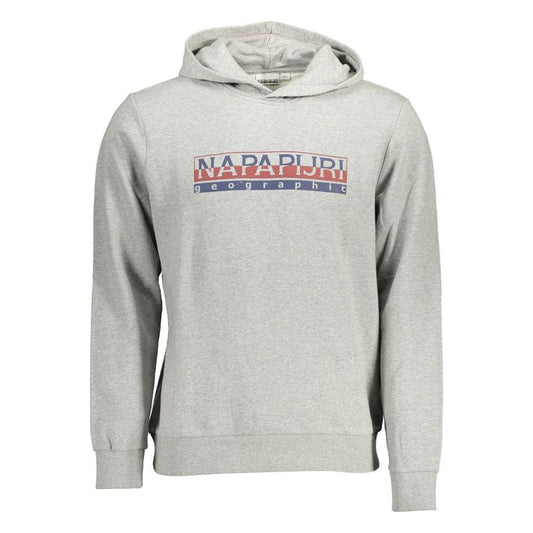 Napapijri Elevated Gray Cotton Hooded Sweatshirt Napapijri