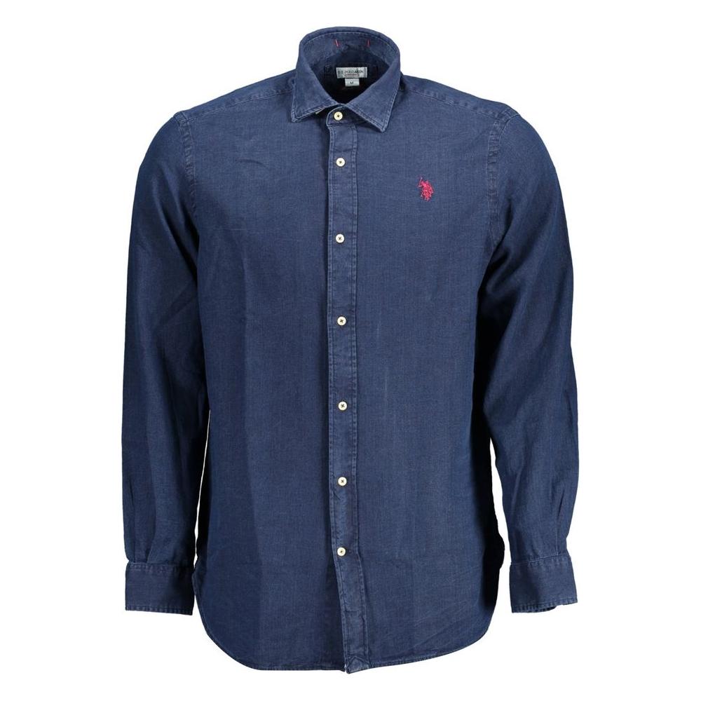 U.S. POLO ASSN. Classic Blue Long Sleeve Cotton Shirt U.S. POLO ASSN.