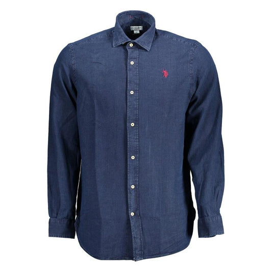 U.S. POLO ASSN. Classic Blue Long Sleeve Cotton Shirt U.S. POLO ASSN.