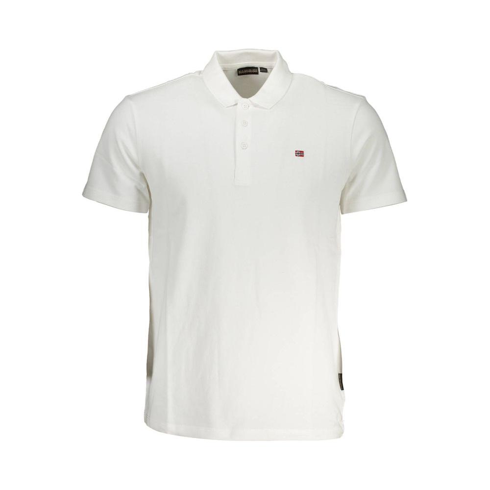 Napapijri Elegant White Short-Sleeved Polo Napapijri