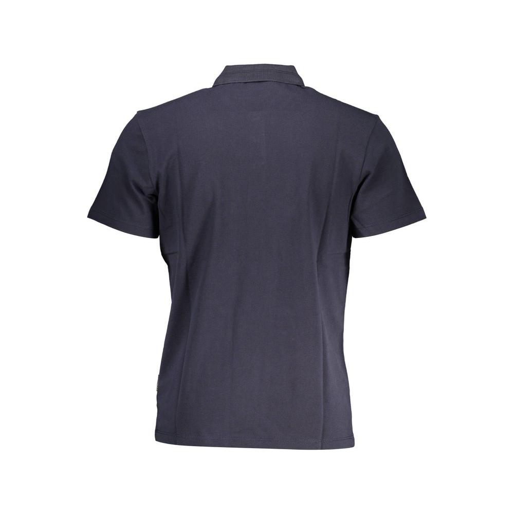 Napapijri Chic Blue Cotton Polo With Emblematic Detail Napapijri