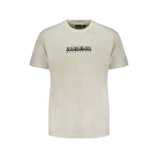 Napapijri White Cotton T-Shirt Napapijri