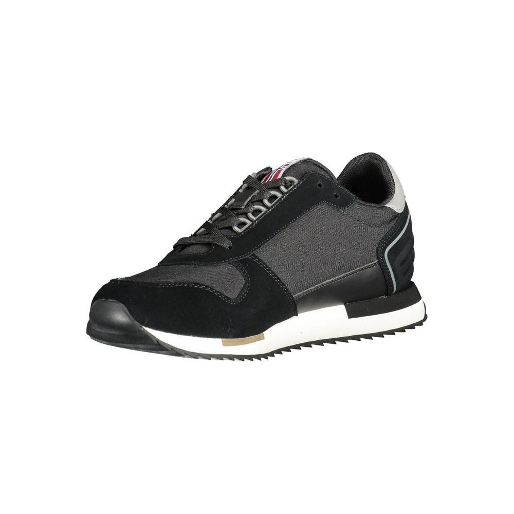 Napapijri Sleek Black Sneakers with Logo Accent Napapijri