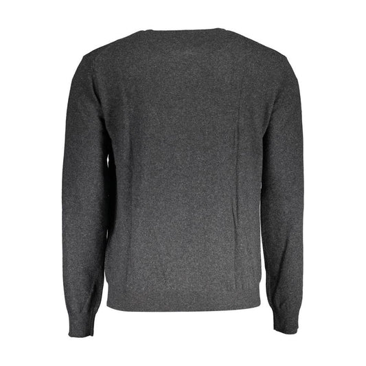 La Martina Elegant Gray Wool-Blend Sweater La Martina