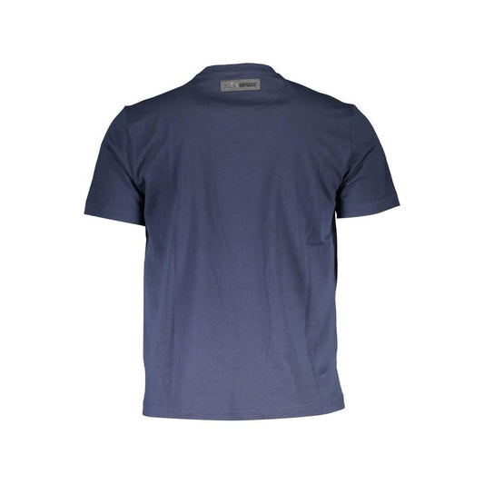 Plein Sport Electric Blue Cotton Tee with Exclusive Print Plein Sport