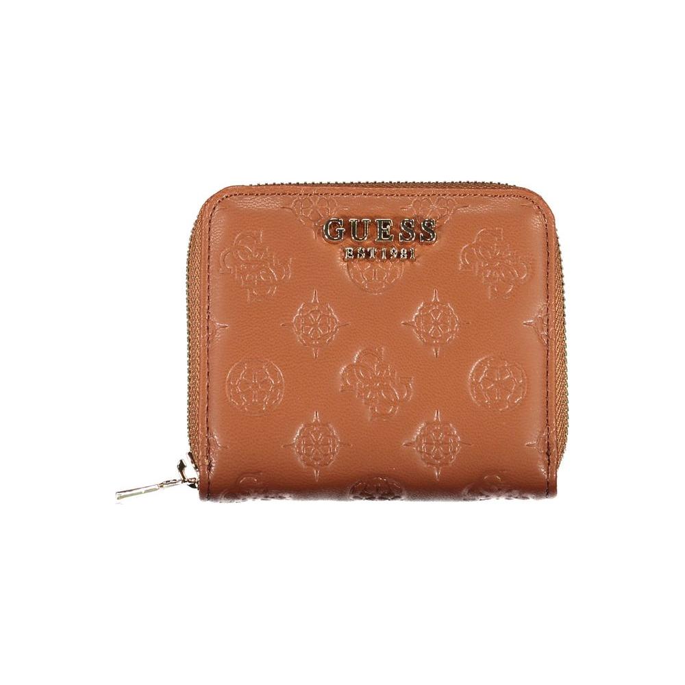 Guess Jeans Chic Brown Contrasting Detail Wallet Guess Jeans