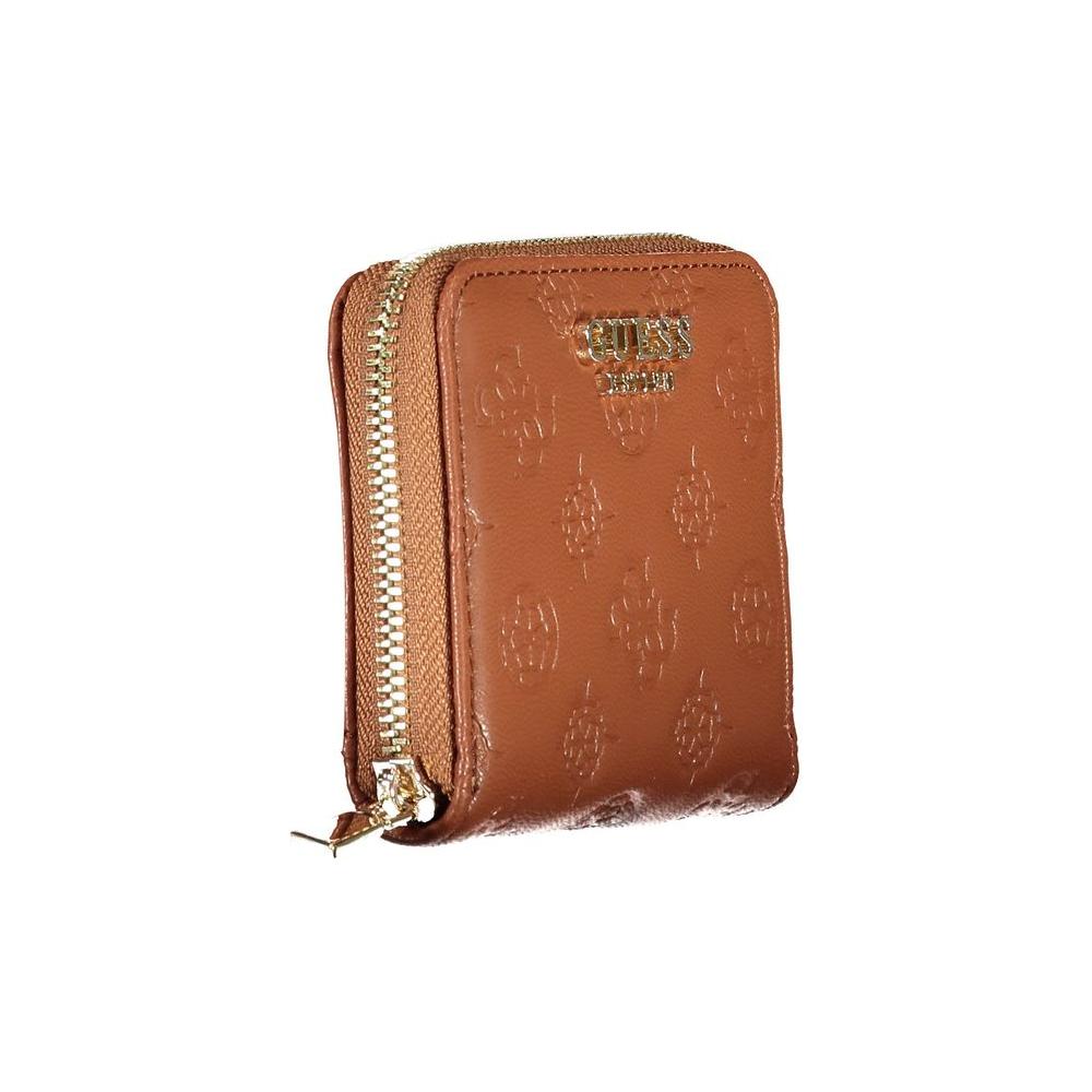 Guess Jeans Chic Brown Contrasting Detail Wallet Guess Jeans