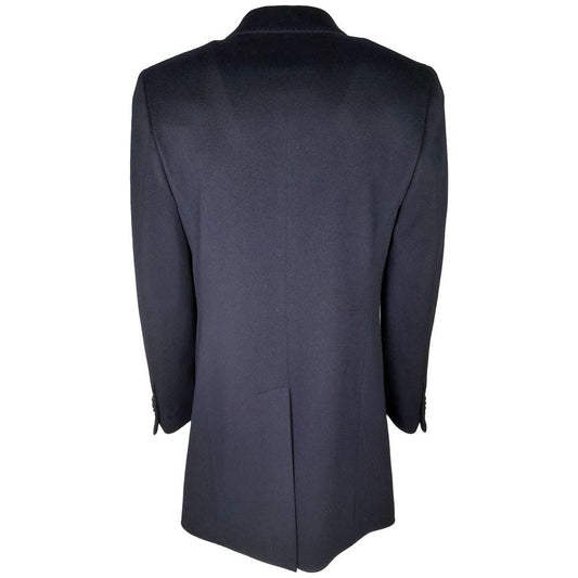 Made in Italy Blue Wool Vergine Jacket Made in Italy