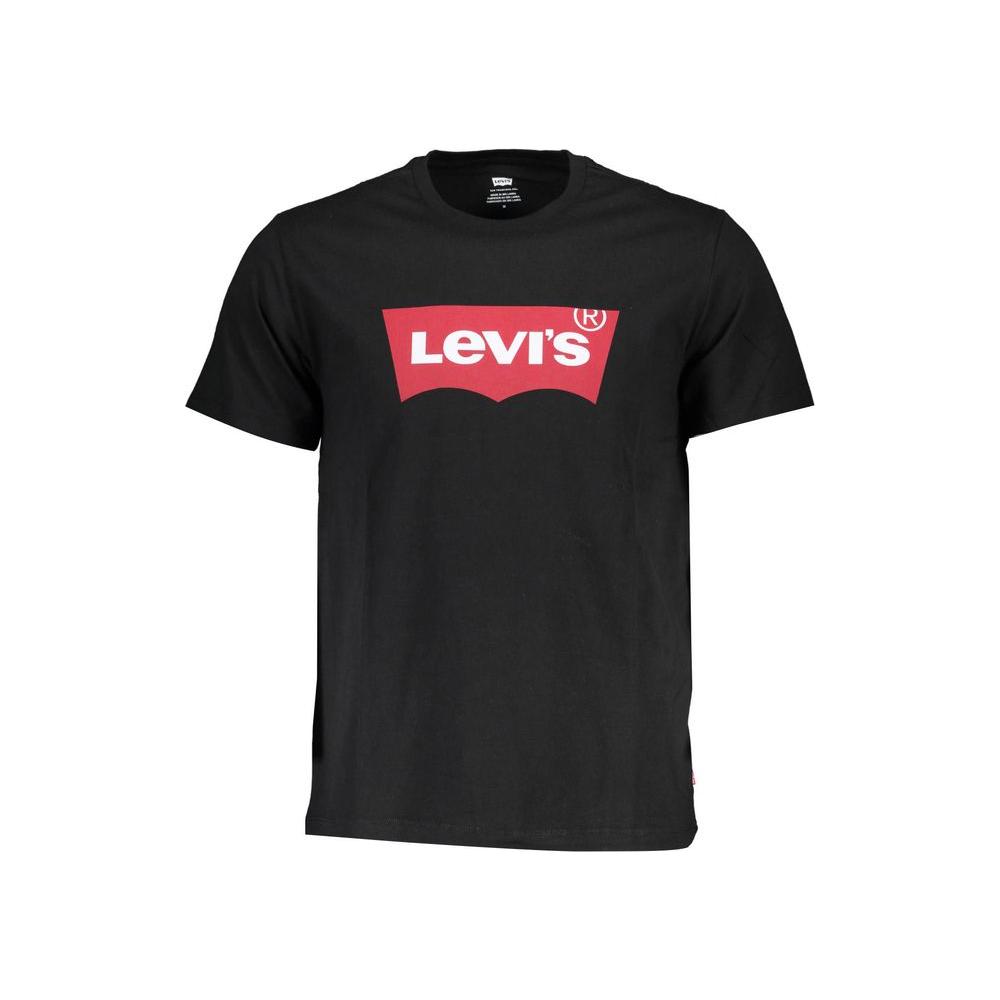 Levi's Sleek Black Cotton Crew Neck Tee Levi's