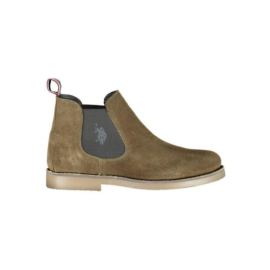 U.S. POLO ASSN. Chic Green Ankle Boots with Logo Detail U.S. POLO ASSN.