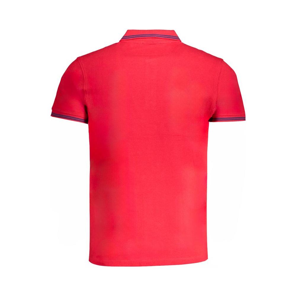 Cavalli Class Red Cotton Polo Shirt Cavalli Class