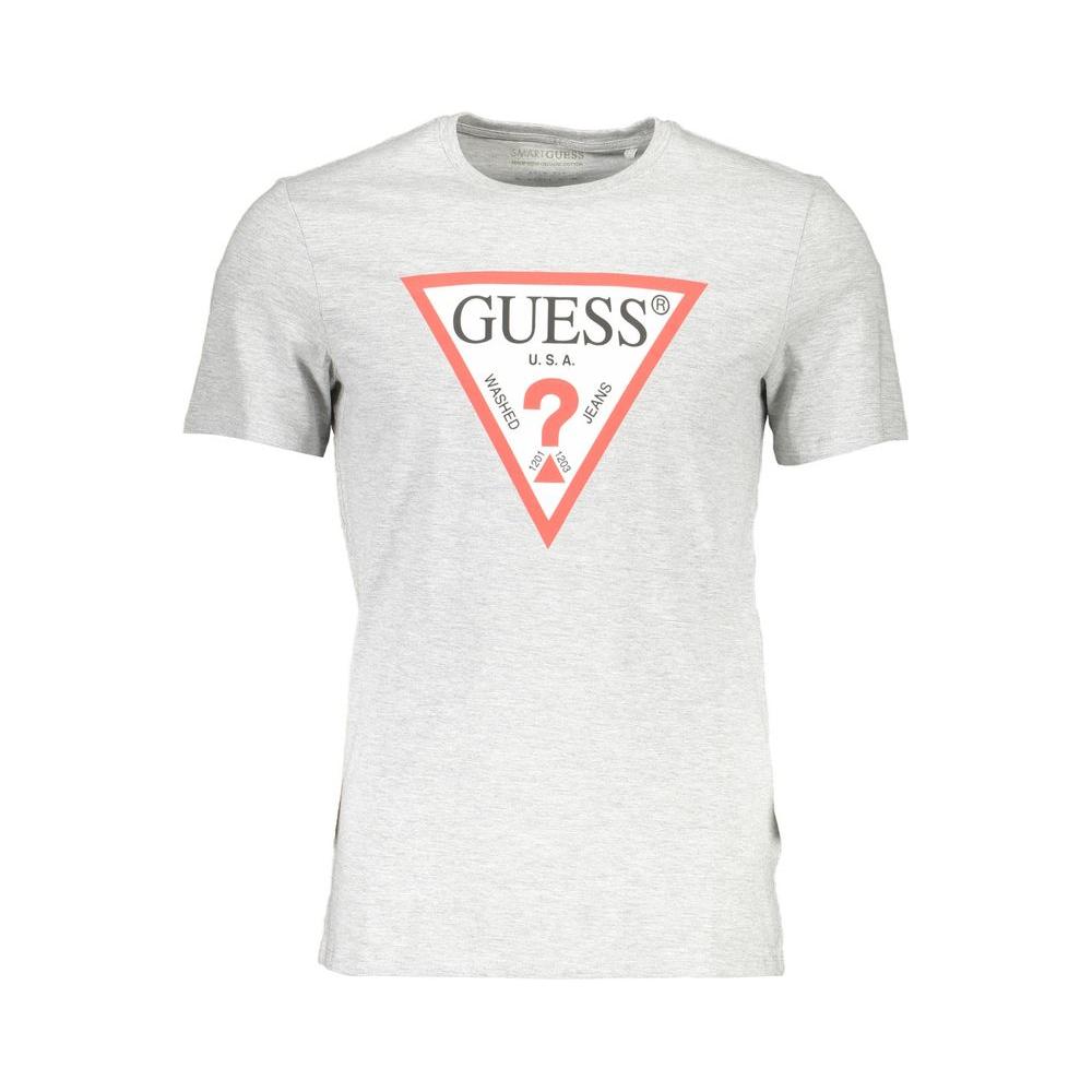 Guess Jeans Gray Cotton Men T-Shirt