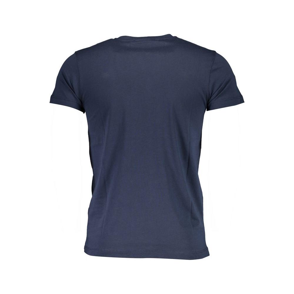 Roberto Cavalli Elegant Crew Neck Printed Tee - Summer Blue Roberto Cavalli