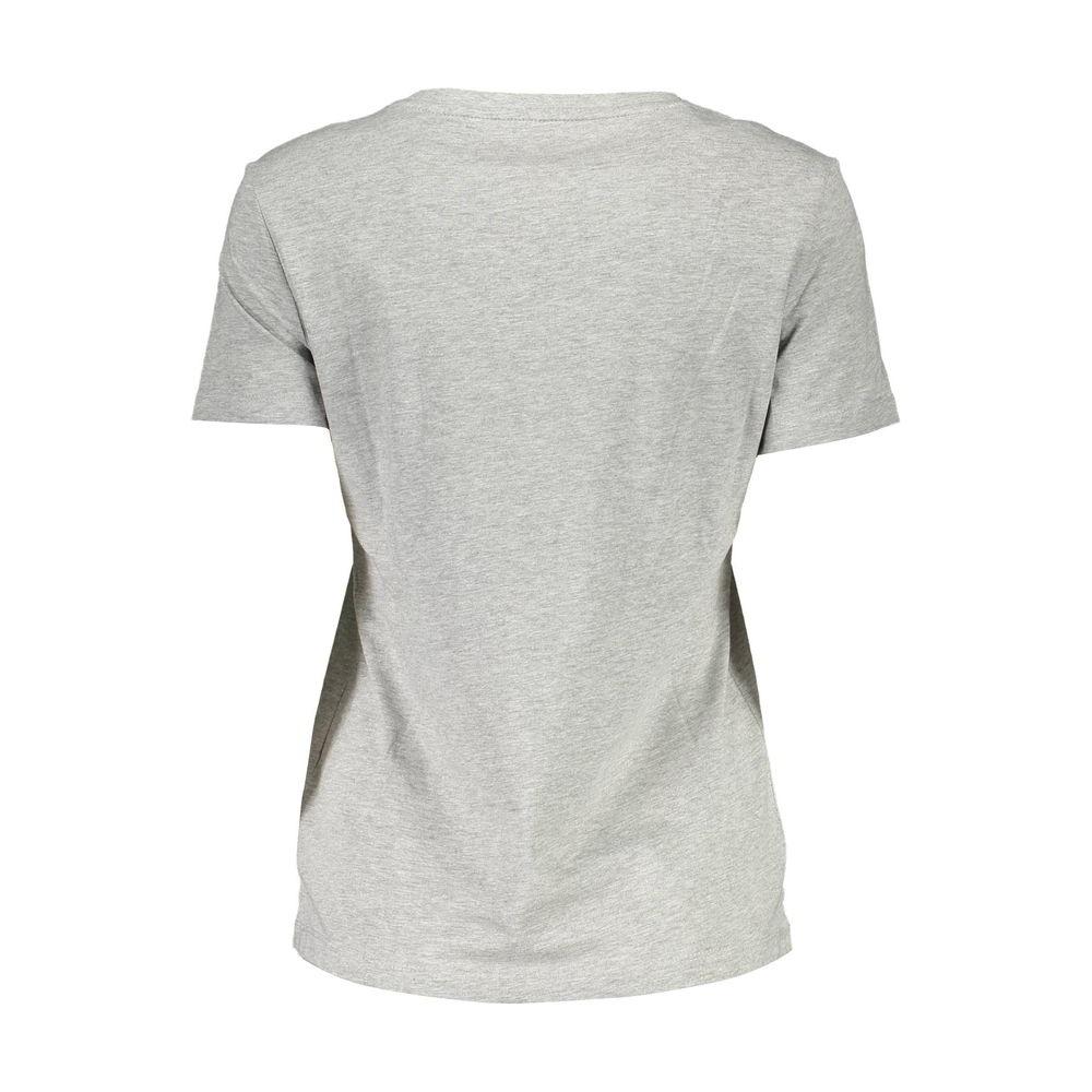 Guess Jeans Elite Gray Organic Cotton Tee for Her Guess Jeans