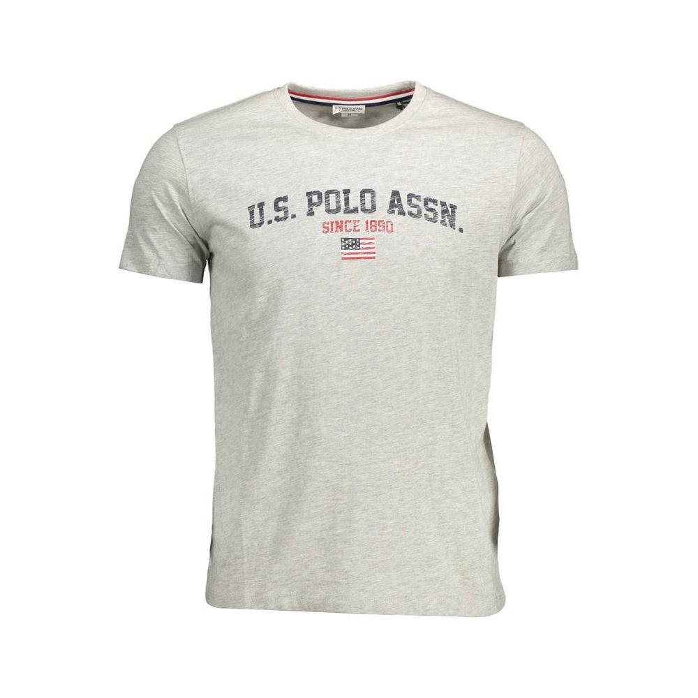 U.S. POLO ASSN. Elegant Gray Crew Neck Cotton Tee U.S. POLO ASSN.