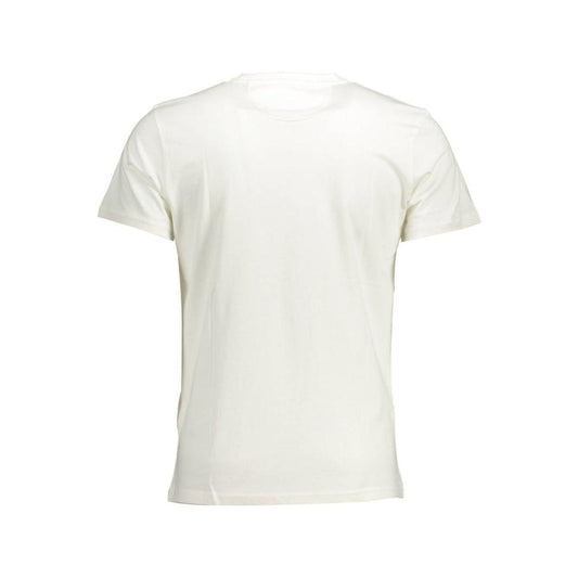 La Martina Crisp White Cotton Crew Neck Tee La Martina