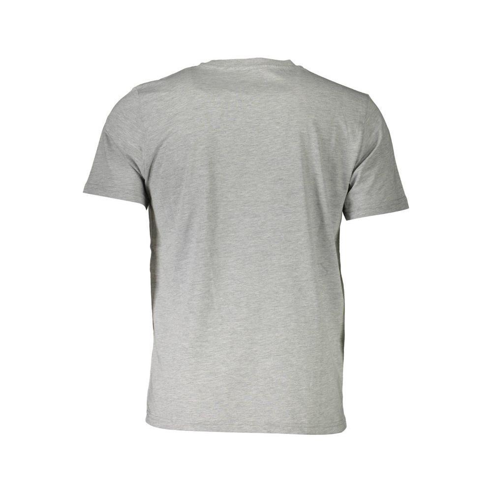 North Sails Sleek Gray Cotton T-Shirt with Iconic Print North Sails