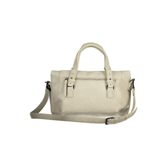 Desigual Chic White Contrasting Detail Handbag Desigual