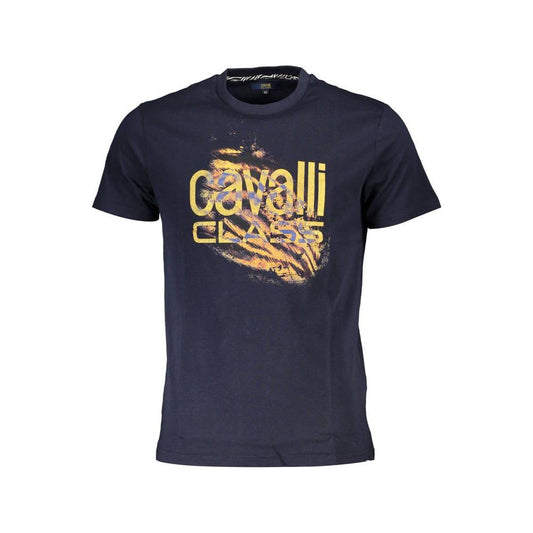 Cavalli Class Blue Cotton T-Shirt Cavalli Class