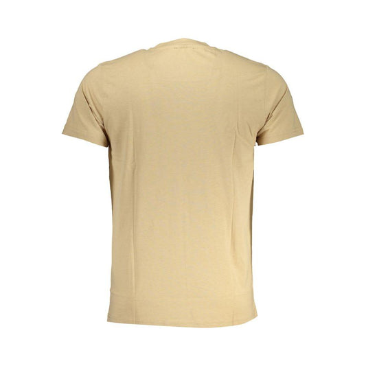 Cavalli Class Beige Cotton T-Shirt Cavalli Class