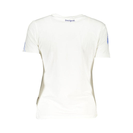 Desigual White Cotton Tops & T-Shirt Desigual