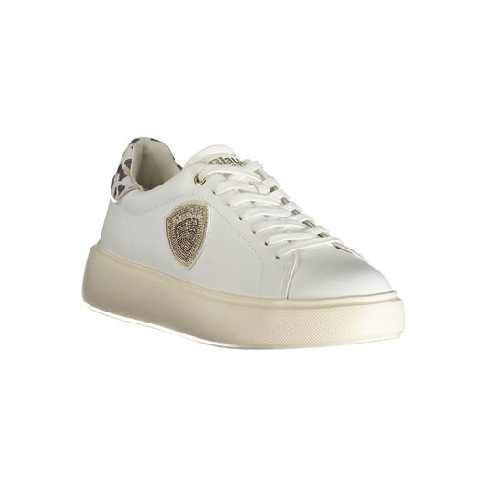 Blauer White Polyester Sneaker Blauer