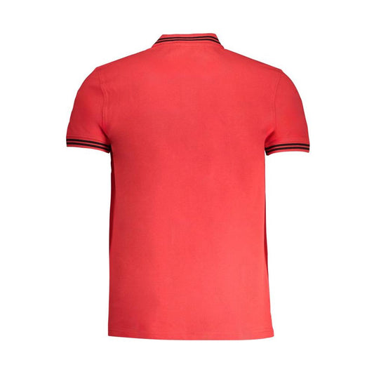 Cavalli Class Red Cotton Polo Shirt Cavalli Class