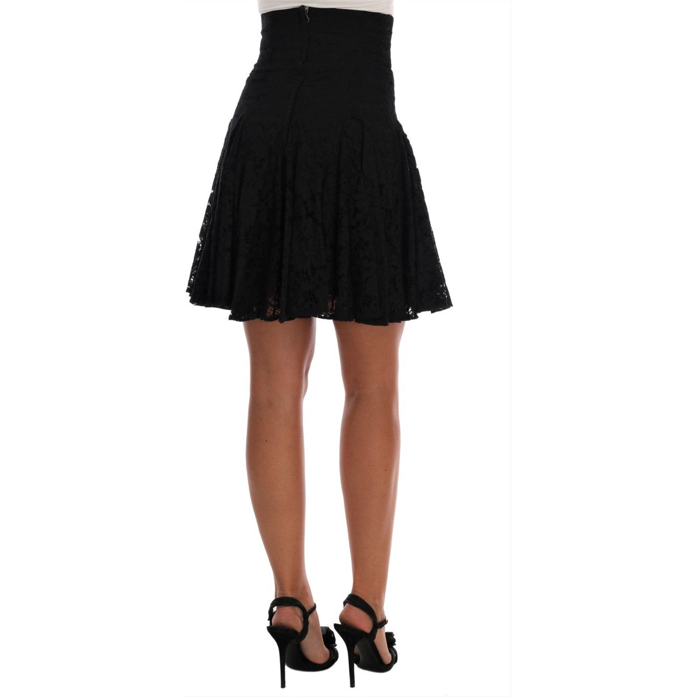 Dolce & Gabbana Elegant Floral Lace A-Line Mini Skirt Dolce & Gabbana