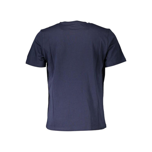 North Sails Chic Blue Cotton Tee with Sleek Logo Detail North Sails