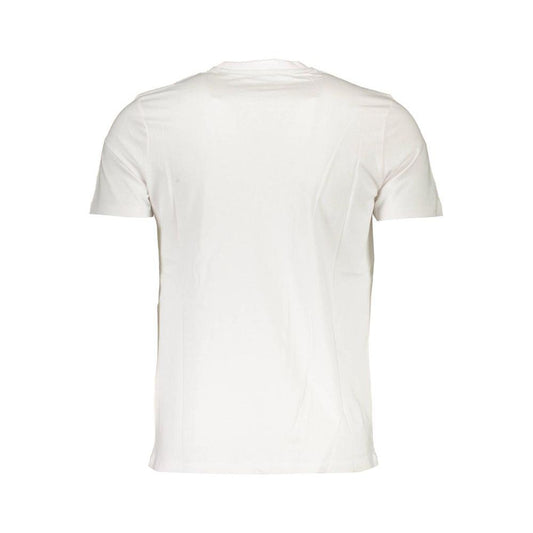 North Sails Sleek White Round Neck Tee with Logo Detail North Sails