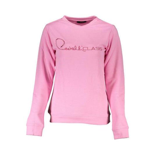 Cavalli Class Pink Cotton Sweater Cavalli Class