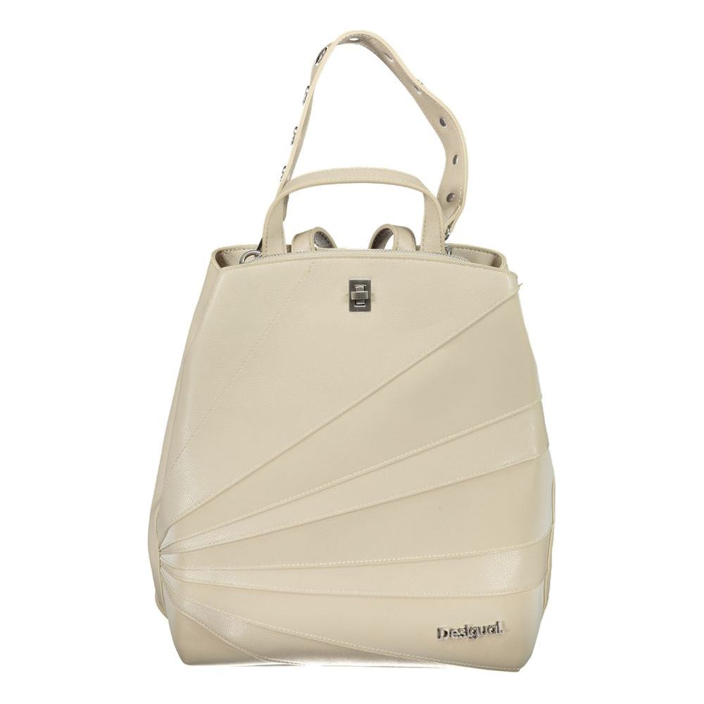 Desigual Beige Polyethylene Backpack Desigual