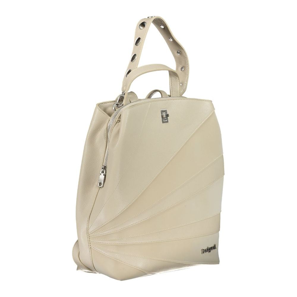 Desigual Beige Polyethylene Backpack Desigual