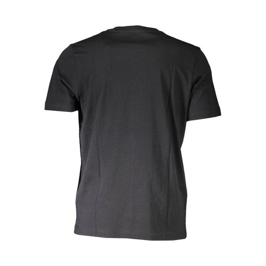 Diesel Sleek Black Cotton Tee with Iconic Logo Diesel