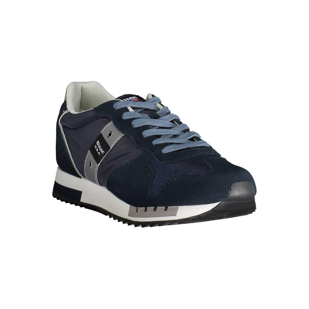 Blauer Sleek Blue Sports Sneakers with Contrasting Details Blauer