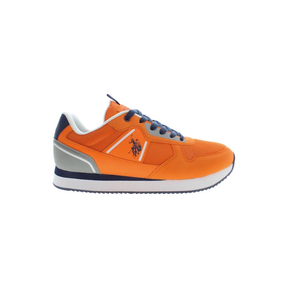 U.S. POLO ASSN. Orange Lace-Up Sports Sneakers with Logo Detail U.S. POLO ASSN.